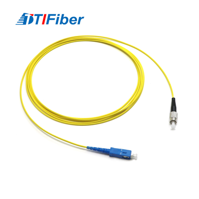 Simplex a fibra ottica del cavo di toppa di singolo modo dello Sc di Ftth Fc/giallo duplex del PVC Lszh