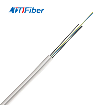 Fibre a fibra ottica GJXH del cavo di lamella di forza d'acciaio FTTH G657A MP 2 bianche