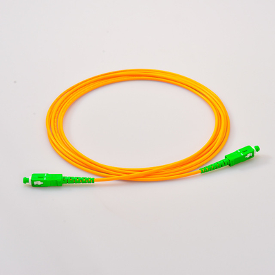 Simplex monomodale a fibra ottica del cavo di toppa del rivestimento giallo del PVC 9/125um Lszh di Ftth