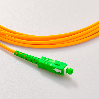 Simplex monomodale a fibra ottica del cavo di toppa del rivestimento giallo del PVC 9/125um Lszh di Ftth