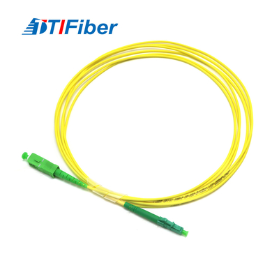 Sc a fibra ottica semplice APC del cavo di toppa di G652D G657A al PVC LSZH di LC APC 2mm 3mm