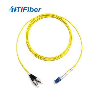 Duplex monomodale a fibra ottica giallo del cavo di toppa di TTIFiber FC-LC