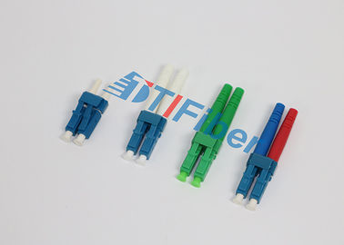 Connettori di cavo misti della fibra ottica di LC del duplex di verde blu per la rete di FTTX