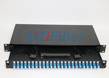 scatola di giunzione a fibra ottica del duplex di LC del porto 1U 24 per la rete ottica, dimensione standard