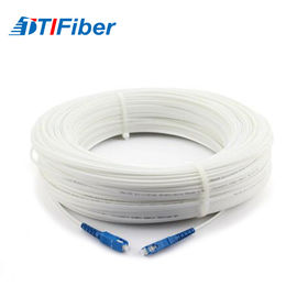 Cavo di toppa di fibra ottica semplice del cavo flessibile SC/UPC di FTTH con il rivestimento bianco nero di LSZH
