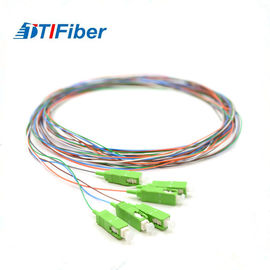 Colore ottico di 6 fibre MP di Fibra della treccia di SC/APC un multi 3 metri di lunghezza ROHS diplomata