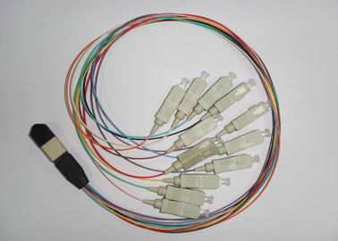 PC della trasmissione dei dati, cavo di toppa a fibra ottica semplice di UPC MPO con il connettore dello Sc