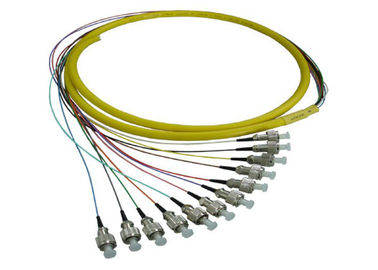 Treccia a fibra ottica monomodale di UPC con i connettori della fibra di 12pcs FC