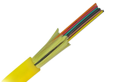 cavo ottico della fibra dell'interno di distribuzione del rivestimento giallo 12core con il cavo di 0.9mm