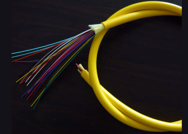 cavo ottico della fibra dell'interno di distribuzione del rivestimento giallo 12core con il cavo di 0.9mm