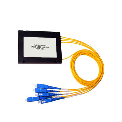 Separatori a fibra ottica dello SpA del separatore 1x4 del connettore dello Sc APC 1650 nanometro