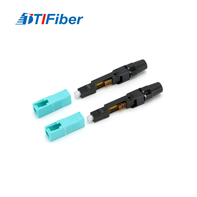 Sc veloce UPC OM3 del connettore di fibra ottica di uso del cavo flessibile di FTTH