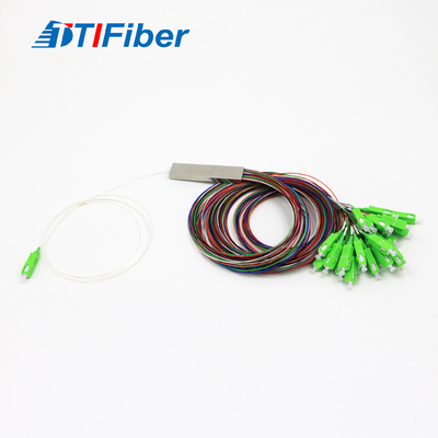 Separatore a fibra ottica 1x16 del sistema di FTTX con lo Sc/APC della treccia