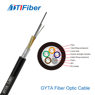 Cavo a fibre ottiche corazzato GYTS/GYTA/GYFTY 2 - di singolo modo di G652D il centro 288