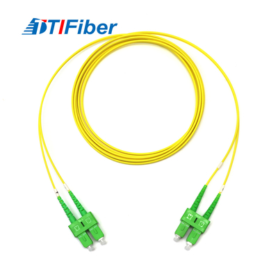 OEM giallo del cavo di toppa della fibra del rivestimento di PVC di SC/APC-SC/APC MP DX 9/125 disponibile