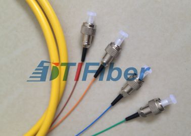 Treccia di fibra ottica a fibra ottica ST/UPC di Pigatil Singelmode di PVC del centro giallo del rivestimento 4