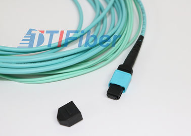 12 cavo della toppa della fibra mista del centro OM3 OM4 MPO per la rete delle Telecomunicazioni