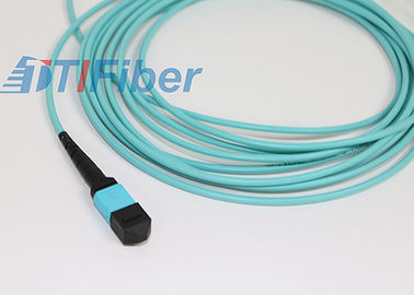12 cavo della toppa della fibra mista del centro OM3 OM4 MPO per la rete delle Telecomunicazioni