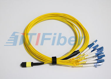 12 monomodali svuotano il cavo di toppa a fibra ottica di MPO con il connettore UPC/di LC
