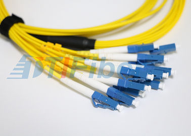 12 monomodali svuotano il cavo di toppa a fibra ottica di MPO con il connettore UPC/di LC