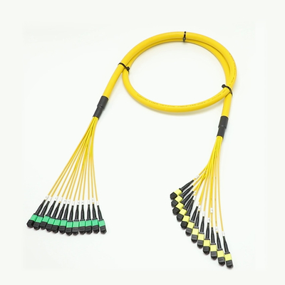 144F MTP MPO Fanout Cable SMG657A1 MPO APC a MPO APC Breakout Fiber Optic Patch Cord