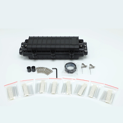 Chiusura per giunzione fibra ottica con tipo in linea 12 24 48 72 96 Core, con supporto, 2 ingressi/2 uscite, 3 ingressi/3 uscite, per connessione