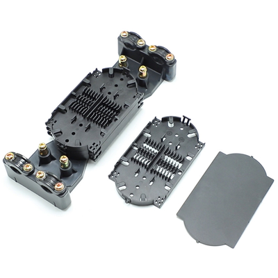 Chiusura per giunzione fibra ottica con tipo in linea 12 24 48 72 96 Core, con supporto, 2 ingressi/2 uscite, 3 ingressi/3 uscite, per connessione