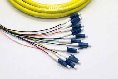 La toppa della fibra del singolo modo dei 12 centri conduce fronte dell'estremità del puntale di UPC del connettore 9/125 UPC/di LC
