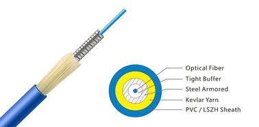 Cavo ottico anti del ratto fibra corazzata dell'interno/all'aperto del morso