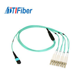 1-24 lunghezze a fibra ottica OM3 del cavo di toppa della fibra MPO/MTP varie 10G 50/125µM