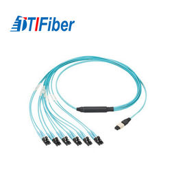 10 fibra mista di gigabit 50/125 - la toppa ottica conduce OM4 il cavo del saltatore del centro della femmina 8