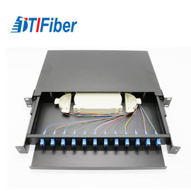 La scatola di collegamento a fibra ottica della struttura leggera, scatola di toppa a fibra ottica 12 svuota 1U