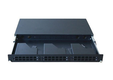 1U 19' quadro d'interconnessione di fibra montato scaffale del supporto di scaffale per le cassette di 3pcs MPO