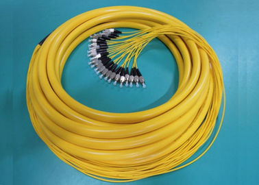 Treccia a fibra ottica monomodale di UPC con i connettori della fibra di 12pcs FC