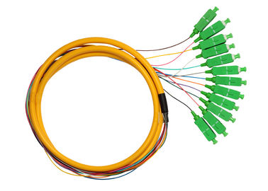 Treccia semplice ottica della fibra dello Sc APC della rete di accesso con il cavo a fibre ottiche di giallo di MP