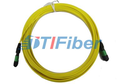 12 cavo di toppa a fibra ottica del centro MTP con il cavo a fibre ottiche rotondo di 3.0mm