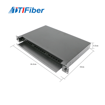 struttura di distribuzione a fibra ottica 1U, 24 quadri d'interconnessione a fibra ottica del porto ODF