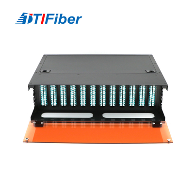 MPO al supporto di scaffale a fibra ottica della scatola di distribuzione del centro di LC 144 3U ODF