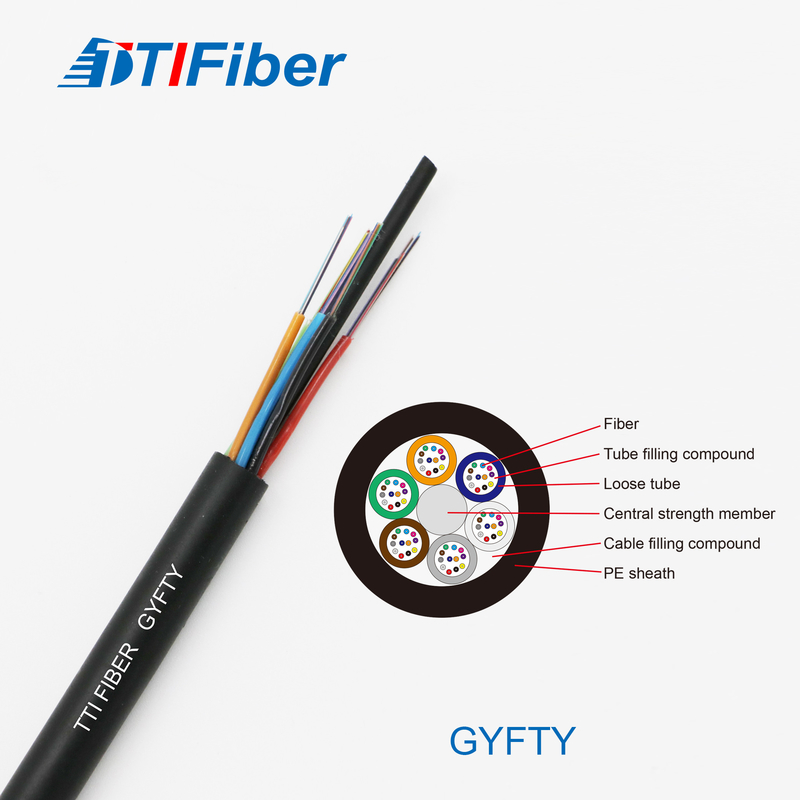 Ftth aereo Frp Gyfty 2 4 8 12 24 modi del cavo a fibre ottiche dei centri G652d singoli