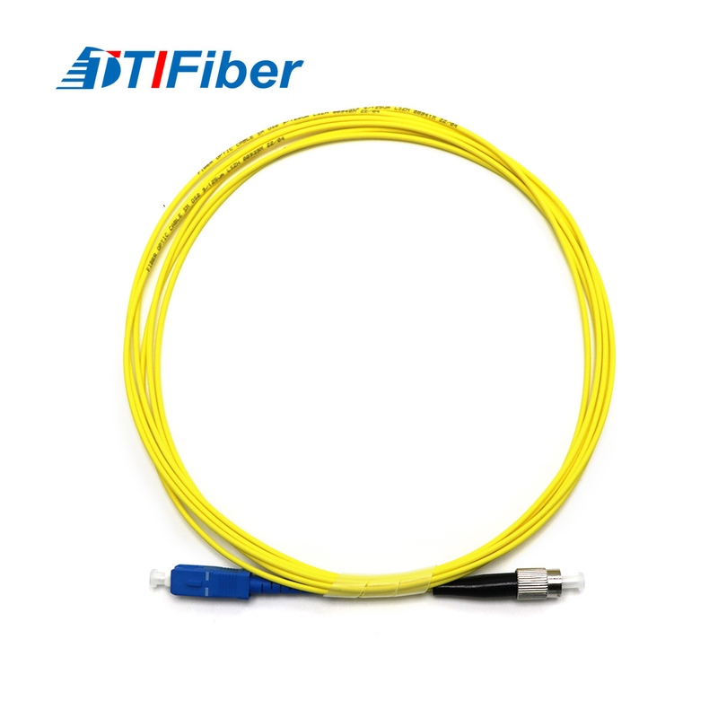 Singolo cavo di toppa a fibra ottica di simplex 2.0mm 3.0mm FC-SC di modo per FTTH