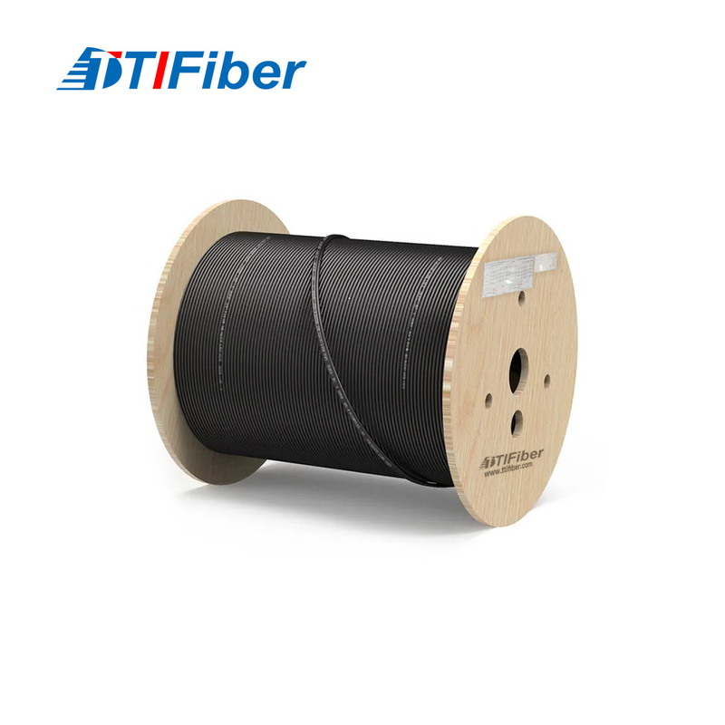 Cavo in fibra ottica 12 core 24 core 48 core SM G652D Diametro esterno 7,0 mm filo d'acciaio PE nero cavo in fibra